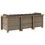 3-Sitzer-Gartensofa mit grauen synthetischen Rattankissen von vidaXL, Outdoor-Sofas - Ref: Foro24-365918, Preis: 243,21 €, Ra...