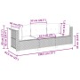 3-seater garden sofa with gray synthetic rattan cushions by vidaXL, Outdoor sofas - Ref: Foro24-365918, Price: 229,71 €, Disc...