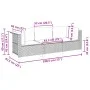 3-Sitzer-Gartensofa mit grauen synthetischen Rattankissen von vidaXL, Outdoor-Sofas - Ref: Foro24-365918, Preis: 243,21 €, Ra...