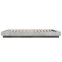 Bed frame with LED lights concrete gray wood 135x190 cm by vidaXL, Beds and slatted bases - Ref: Foro24-3281136, Price: 174,9...