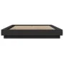 Black engineered wood bed frame 140x190 cm by vidaXL, Beds and slatted bases - Ref: Foro24-3281218, Price: 159,18 €, Discount: %