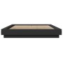 Estructura de cama madera de ingeniería negra 140x190 cm de vidaXL, Camas y somieres - Ref: Foro24-3281218, Precio: 160,97 €