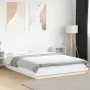 White engineered wood bed frame 135x190 cm by vidaXL, Beds and slatted bases - Ref: Foro24-3281224, Price: 162,67 €, Discount: %