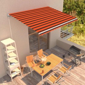 Orange und braune einziehbare manuelle Markise 400x300 cm von vidaXL, Markisen - Ref: Foro24-3051216, Preis: 449,61 €, Rabatt: %