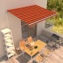 Toldo manual retráctil naranja y marrón 400x300 cm de vidaXL, Toldos - Ref: Foro24-3051216, Precio: 496,14 €, Descuento: %