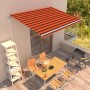 Toldo manual retráctil naranja y marrón 400x300 cm de vidaXL, Toldos - Ref: Foro24-3051216, Precio: 449,16 €, Descuento: %