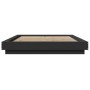 Black engineered wood bed frame 120x190 cm by vidaXL, Beds and slatted bases - Ref: Foro24-3281232, Price: 160,63 €, Discount: %