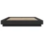 Black engineered wood bed frame 120x190 cm by vidaXL, Beds and slatted bases - Ref: Foro24-3281232, Price: 158,70 €, Discount: %