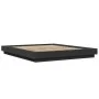 Black engineered wood bed frame 160x200 cm by vidaXL, Beds and slatted bases - Ref: Foro24-3281176, Price: 168,27 €, Discount: %