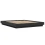 Black engineered wood bed frame 160x200 cm by vidaXL, Beds and slatted bases - Ref: Foro24-3281176, Price: 168,27 €, Discount: %