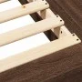 Brown oak engineered wood bed frame 75x190 cm by vidaXL, Beds and slatted bases - Ref: Foro24-3281251, Price: 123,55 €, Disco...