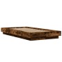 Estructura de cama madera de ingeniería roble humo 100x200 cm de vidaXL, Camas y somieres - Ref: Foro24-3281207, Precio: 139,...