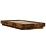 Estructura de cama madera de ingeniería roble humo 100x200 cm de vidaXL, Camas y somieres - Ref: Foro24-3281207, Precio: 139,...