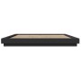 Black engineered wood bed frame 180x200 cm by vidaXL, Beds and slatted bases - Ref: Foro24-3281169, Price: 179,53 €, Discount: %