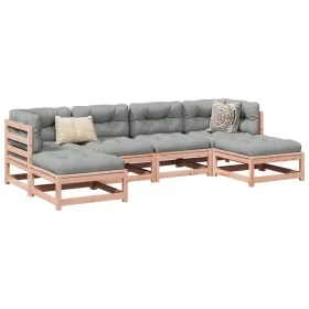 6-piece garden sofa set with Douglas fir wood cushions by vidaXL, Garden sets - Ref: Foro24-3295820, Price: 518,07 €, Discoun...