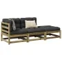 3-piece garden sofa set with impregnated pine wood cushions by vidaXL, Garden sets - Ref: Foro24-3295834, Price: 283,18 €, Di...
