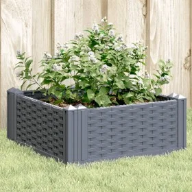 Planter with pegs PP gray 42.5x42.5x28.5 cm by vidaXL, Pots and planters - Ref: Foro24-368004, Price: 19,17 €, Discount: %
