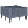 Jardinera con clavijas PP gris 42,5x42,5x28,5 cm de vidaXL, Maceteros y jardineras - Ref: Foro24-368004, Precio: 19,17 €, Des...