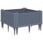 Pflanzgefäß mit Stiften PP grau 42,5x42,5x28,5 cm von vidaXL, Töpfe und Pflanzgefäße - Ref: Foro24-368004, Preis: 22,71 €, Ra...