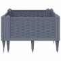 Jardinera con clavijas PP gris 42,5x42,5x28,5 cm de vidaXL, Maceteros y jardineras - Ref: Foro24-368004, Precio: 19,17 €, Des...