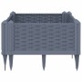 Pflanzgefäß mit Stiften PP grau 42,5x42,5x28,5 cm von vidaXL, Töpfe und Pflanzgefäße - Ref: Foro24-368004, Preis: 22,71 €, Ra...