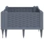 Jardinera con clavijas PP gris 42,5x42,5x28,5 cm de vidaXL, Maceteros y jardineras - Ref: Foro24-368004, Precio: 19,17 €, Des...