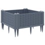 Pflanzgefäß mit Stiften PP grau 42,5x42,5x28,5 cm von vidaXL, Töpfe und Pflanzgefäße - Ref: Foro24-368004, Preis: 22,71 €, Ra...