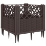 Pflanzgefäß mit Stiften PP braun 43,5x43,5x43,5 cm von vidaXL, Töpfe und Pflanzgefäße - Ref: Foro24-368006, Preis: 26,05 €, R...