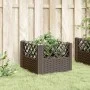 Planter with pegs PP brown 43.5x43.5x43.5 cm by vidaXL, Pots and planters - Ref: Foro24-368006, Price: 25,75 €, Discount: %