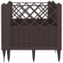 Pflanzgefäß mit Stiften PP braun 43,5x43,5x43,5 cm von vidaXL, Töpfe und Pflanzgefäße - Ref: Foro24-368006, Preis: 26,05 €, R...