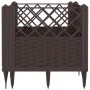 Planter with pegs PP brown 43.5x43.5x43.5 cm by vidaXL, Pots and planters - Ref: Foro24-368006, Price: 25,75 €, Discount: %