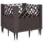 Pflanzgefäß mit Stiften PP braun 43,5x43,5x43,5 cm von vidaXL, Töpfe und Pflanzgefäße - Ref: Foro24-368006, Preis: 26,05 €, R...