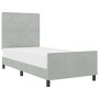 Estructura de cama Gris claro 90 x 190 cm Terciopelo