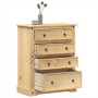 Corona Kommode aus massivem Kiefernholz 92x48x120 cm von vidaXL, Aufbewahrungskisten - Ref: Foro24-4005675, Preis: 233,25 €, ...