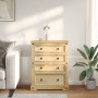 Corona Kommode aus massivem Kiefernholz 92x48x120 cm von vidaXL, Aufbewahrungskisten - Ref: Foro24-4005675, Preis: 233,25 €, ...