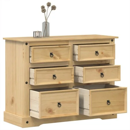 Corona chest of drawers solid pine wood 120x48x91 cm by vidaXL, Storage trunks - Ref: Foro24-4005677, Price: 239,77 €, Discou...