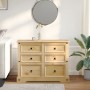 Cómoda cajonera Corona madera maciza de pino 120x48x91 cm
