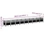 Planter with pegs PP black 363.5x43.5x43.5 cm by vidaXL, Pots and planters - Ref: Foro24-368027, Price: 103,67 €, Discount: %