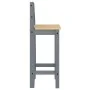 High stools 2 pcs solid gray pine wood by vidaXL, Furniture sets for kitchens and dining rooms - Ref: Foro24-4005694, Price: ...