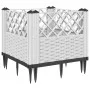 Pflanzgefäß mit weißen PP-Heringen 43,5 x 43,5 x 43,5 cm von vidaXL, Töpfe und Pflanzgefäße - Ref: Foro24-368010, Preis: 26,9...