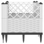 Jardinera con clavijas PP blanco 43,5x43,5x43,5 cm de vidaXL, Maceteros y jardineras - Ref: Foro24-368010, Precio: 25,18 €, D...