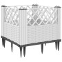 Jardinera con clavijas PP blanco 43,5x43,5x43,5 cm de vidaXL, Maceteros y jardineras - Ref: Foro24-368010, Precio: 25,18 €, D...