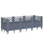 Pflanzgefäß mit Stiften PP grau 123,5x43,5x43,5 cm von vidaXL, Töpfe und Pflanzgefäße - Ref: Foro24-368019, Preis: 54,89 €, R...