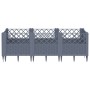 Pflanzgefäß mit Stiften PP grau 123,5x43,5x43,5 cm von vidaXL, Töpfe und Pflanzgefäße - Ref: Foro24-368019, Preis: 55,73 €, R...