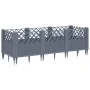 Pflanzgefäß mit Stiften PP grau 123,5x43,5x43,5 cm von vidaXL, Töpfe und Pflanzgefäße - Ref: Foro24-368019, Preis: 54,89 €, R...
