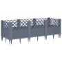 Pflanzgefäß mit Stiften PP grau 123,5x43,5x43,5 cm von vidaXL, Töpfe und Pflanzgefäße - Ref: Foro24-368019, Preis: 55,73 €, R...