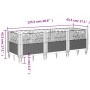 Pflanzgefäß mit Stiften PP grau 123,5x43,5x43,5 cm von vidaXL, Töpfe und Pflanzgefäße - Ref: Foro24-368019, Preis: 55,73 €, R...