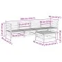 Gartensofa-Set 5-teilig aus imprägniertem Kiefernholz von vidaXL, Gartensets - Ref: Foro24-3299282, Preis: 292,59 €, Rabatt: %