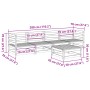 Gartensofa-Set 5-teilig aus imprägniertem Kiefernholz von vidaXL, Gartensets - Ref: Foro24-3299282, Preis: 296,41 €, Rabatt: %