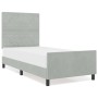 Estructura de cama Gris claro 90 x 190 cm Terciopelo
